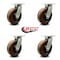 Service Caster 10'' Extra Heavy Duty High Temp Phenolic Wheel Swivel Top Plate Caster, 4PK CRAN-SCC-KP92S1030-PHRHT-4 - alternate 2